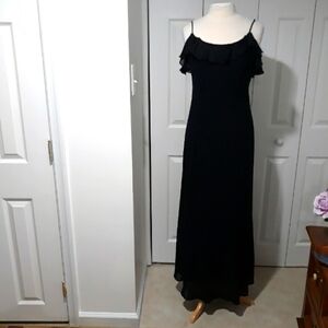 Vintage Onynix Nite black dress Gown size 14